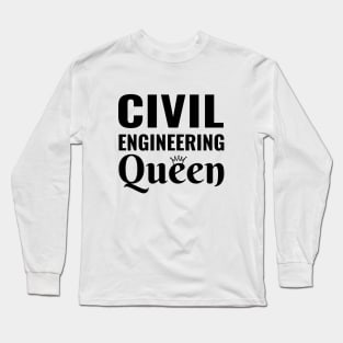 Civil Engineering Queen Women in stem steminist Long Sleeve T-Shirt